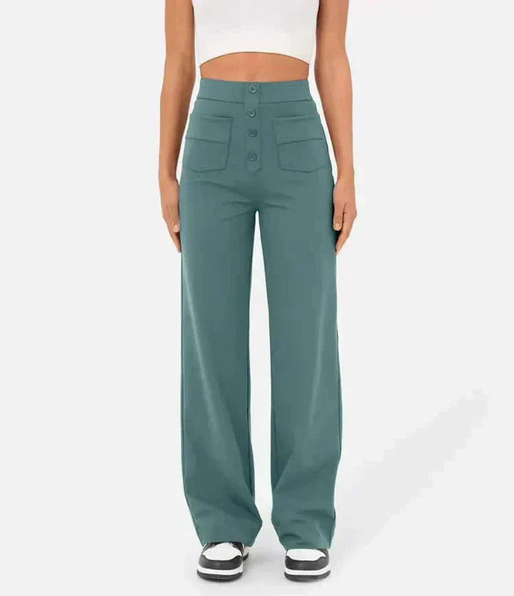 Elastische Hose mit hoher Taille Lala