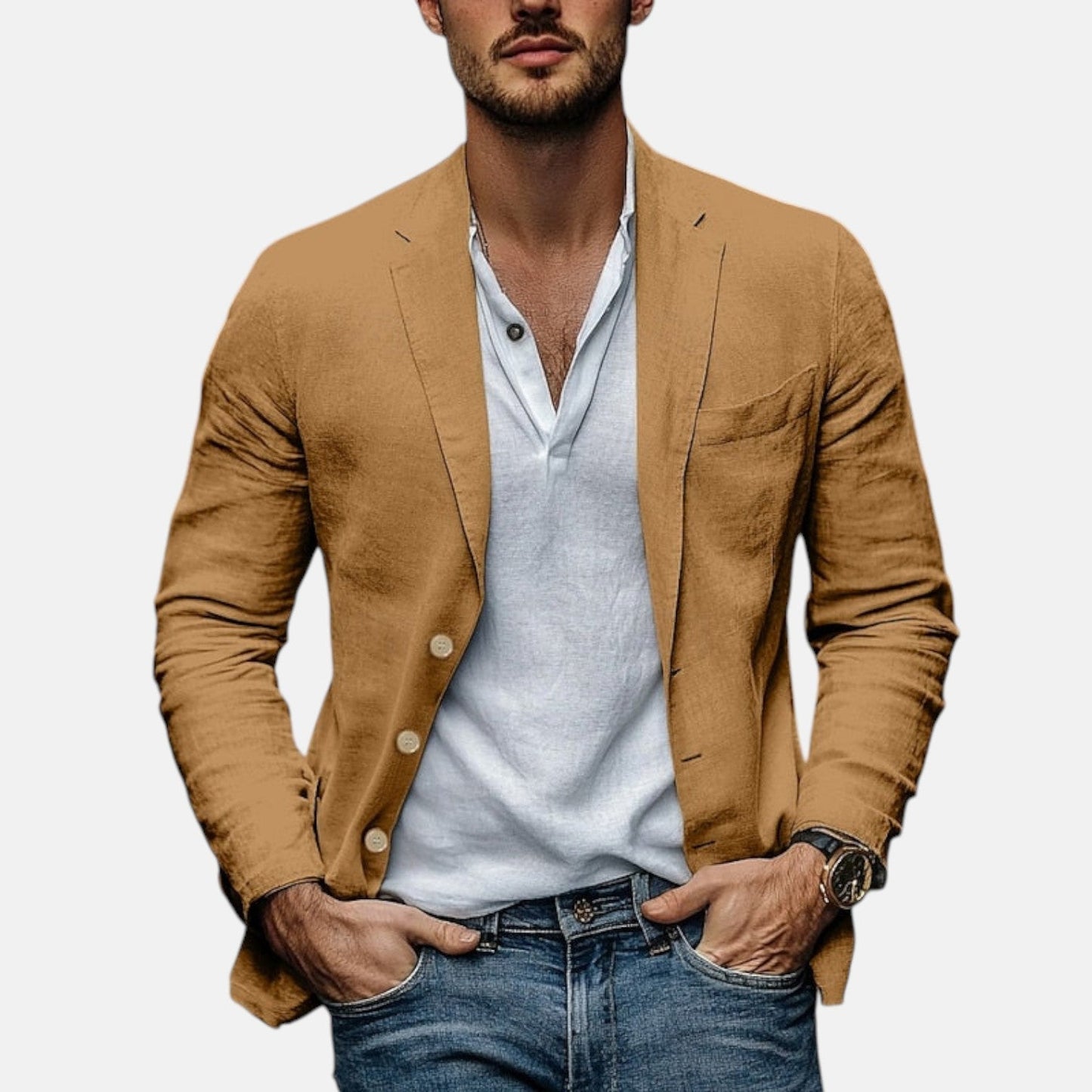 Eleganter Sommerblazer aus leichtem Leinen Milo