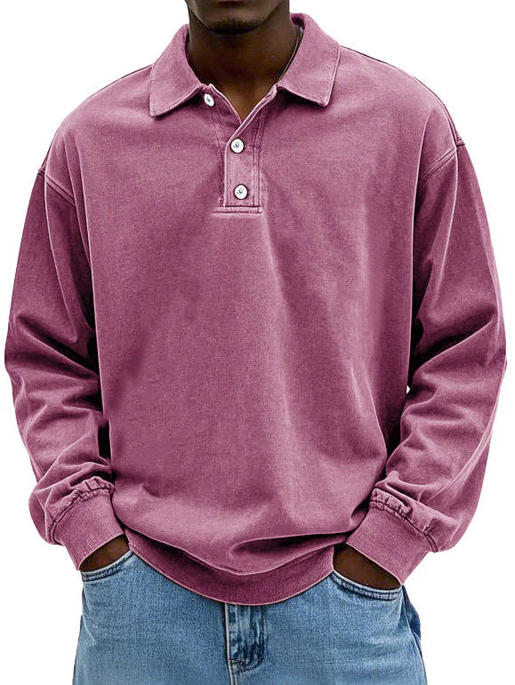Lässiges langärmeliges Polo Alessio