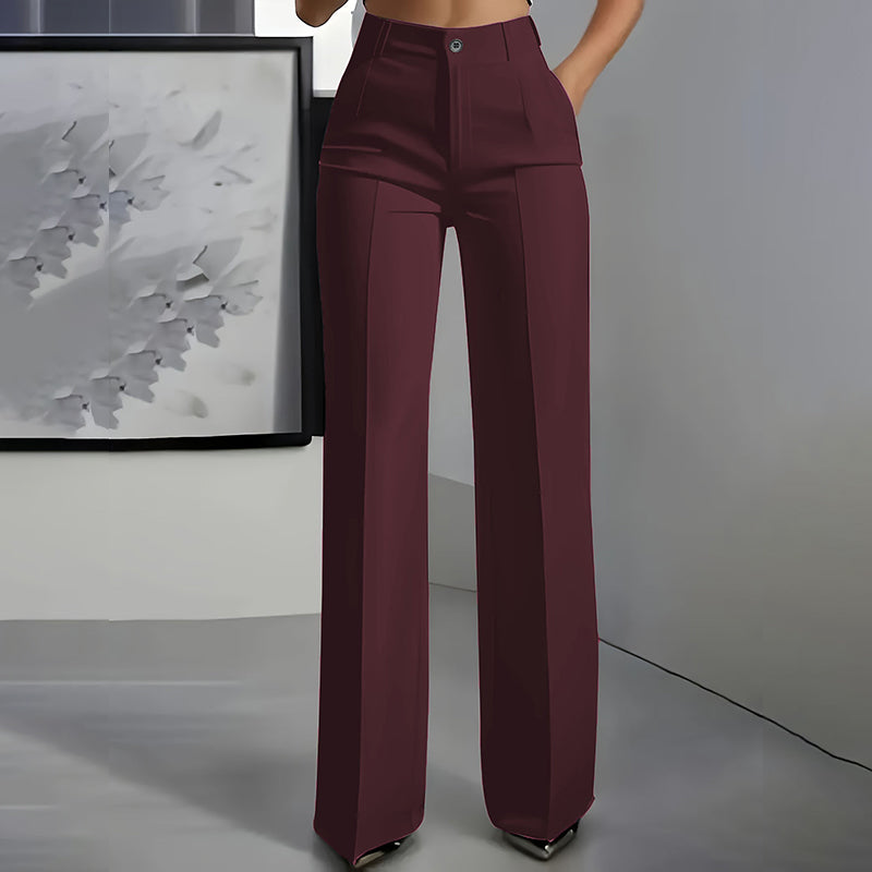 Anzughose mit hoher Taille Rosa