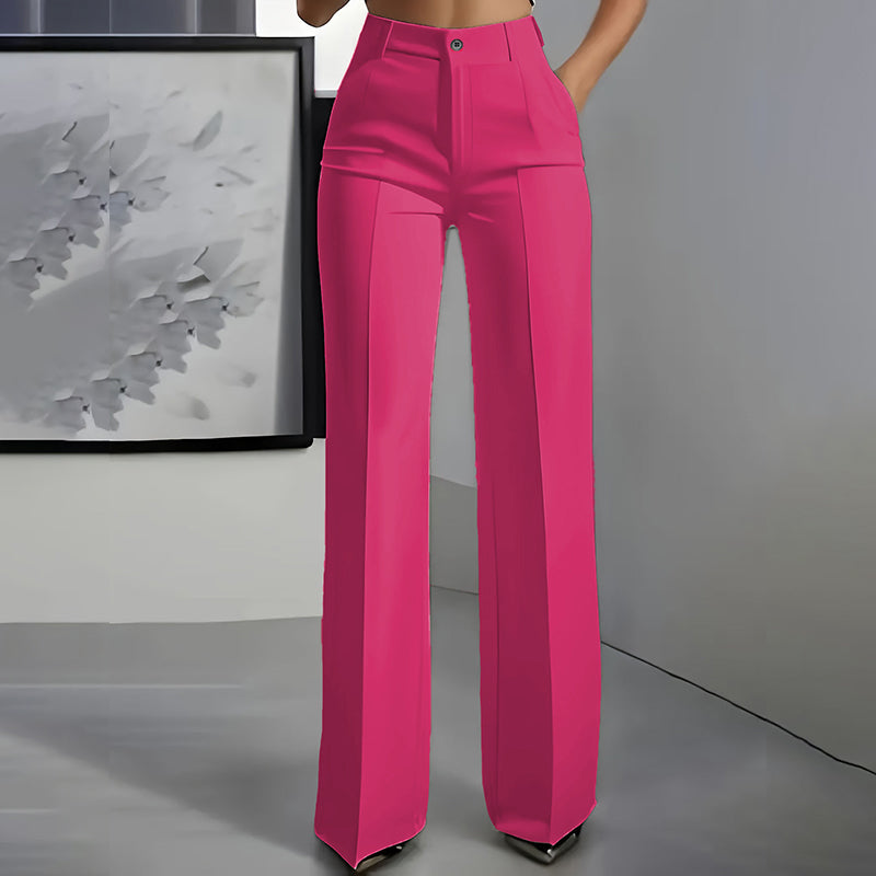Anzughose mit hoher Taille Rosa